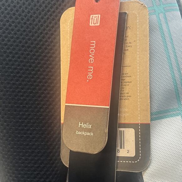 FUL Backpack w Padded Laptop Cushion Sleeve Pockets Green & Gray Plaid - NEW - Picture 8 of 10